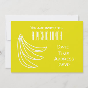 Gele bananenvrucht Zomer picknick lunchparty Kaart