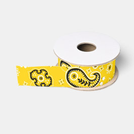 Gele Bandana Modern Cowboy Gift Wrap Grosgrain Lint