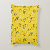 Gele Bandana Patroon Moderne Retro Kleurrijke Plez Accent Kussen (Achterkant (Verticaal))