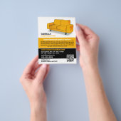 Gele bank - Meubelwinkel Verkoop Flyer (Hand)