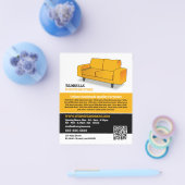 Gele bank - Meubelwinkel Verkoop Flyer (Enkel)