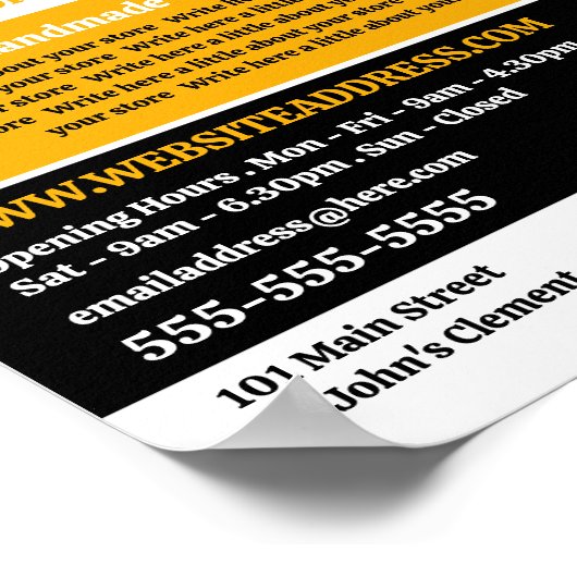 Gele bank - Meubelwinkel Verkoop Poster (Hoek)