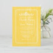 Gele Barn Wood Wedding Invitations Kaart (Staand voorkant)