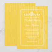 Gele Barn Wood Wedding Invitations Kaart (Voorkant / Achterkant)