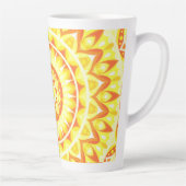 Gele basis Mandala Latte Mok (Rechts)