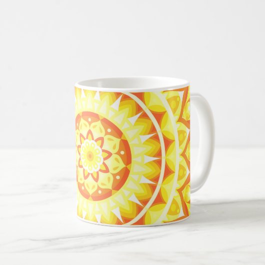 Gele Basis Mandala Mok (Voorkant rechts)