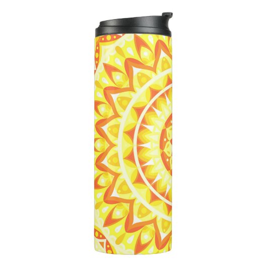 Gele basis Mandala Thermosbeker (Gedraaid links)