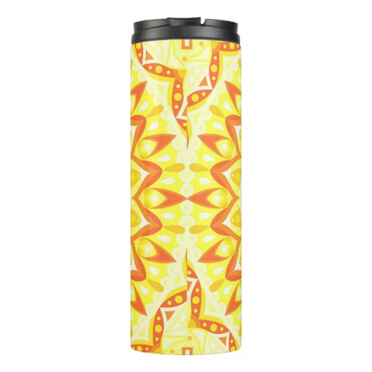 Gele basis Mandala Thermosbeker (Achterkant)