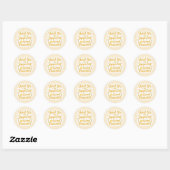 Gele bedank sticker voor verpakking (Vel)