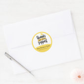 Gele bedankverpakking sticker (Envelop)