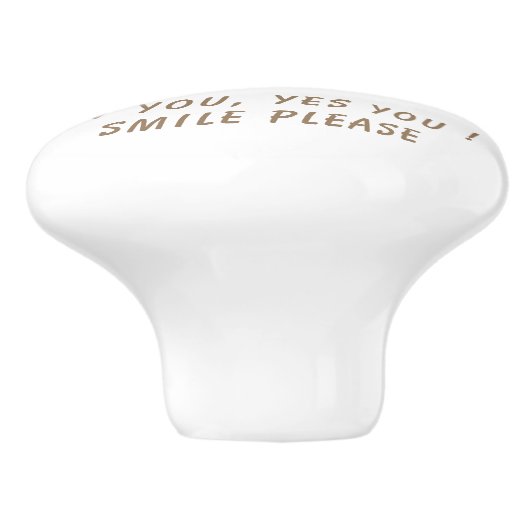 Gele bedekte speelgoedkeramische Cartoon voor het  Keramische Knop (Zijkant)