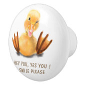 Gele bedekte speelgoedkeramische Cartoon voor het  Keramische Knop (Rechts)