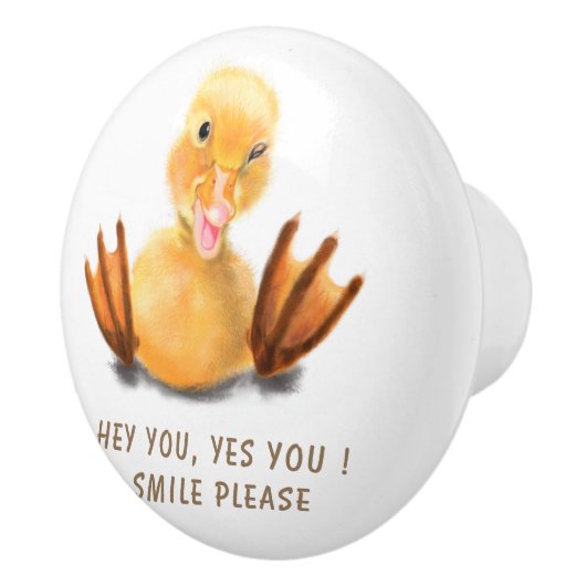 Gele bedekte speelgoedkeramische Cartoon voor het  Keramische Knop (Rechts)