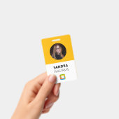 Gele bedrijfsmedewerker-ID Badge (Handheld)