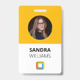 Gele bedrijfsmedewerker-ID Badge