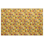 gele beer wolf geo stof (Yard (91,4 cm))
