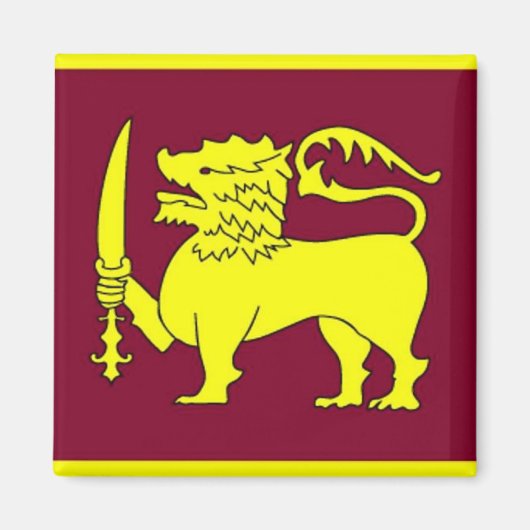 Gele Beestemagneet Magneet (Voorkant)