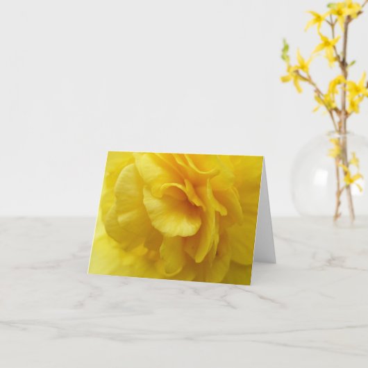 Gele begonia notecard kaart (Gele Bloem)