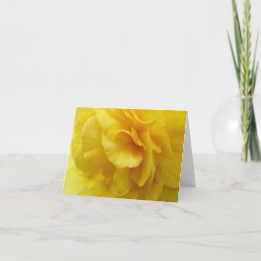 Gele begonia notecard kaart (Voorkant)