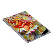 Gele Begonia originele waterverf bloemkunst Notitieboek (Rechterzijde)