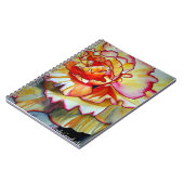 Gele Begonia originele waterverf bloemkunst Notitieboek (Linkerzijde)