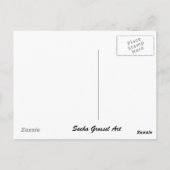 Gele Begonia waterverf originele kunst Briefkaart (Achterkant)