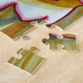 Gele Begonia waterverf originele kunst Legpuzzel (Zijkant)