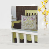 Gele Bench en Pillow - Martha's wijntuin Kaart (Gele Bloem)