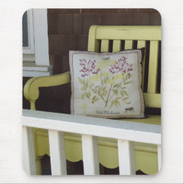 Gele Bench en Pillow - Martha's wijntuin Muismat