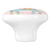 Gele Beren Dances en Spelen op de stoel Keramische Knop (Zijkant)