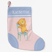 Gele Beren Dances en Spelen op de stoel Kleine Kerstsok (Voorkant)