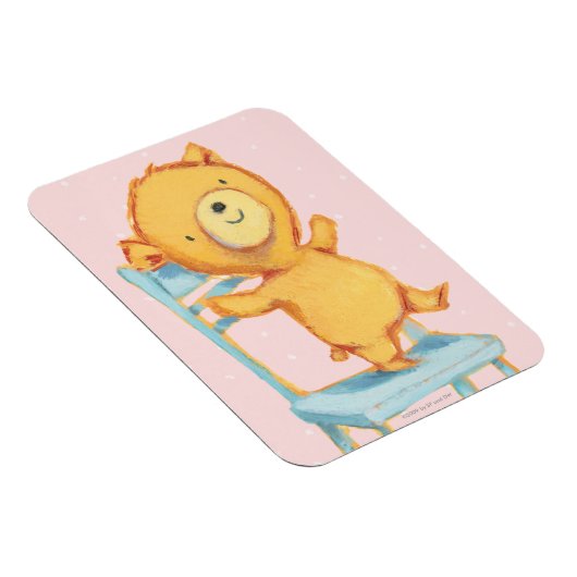 Gele Beren Dances en Spelen op de stoel Magneet (Rechterzijde)