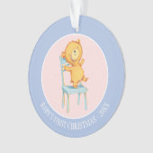 Gele Beren Dances en Spelen op de stoel Ornament (voorkant)