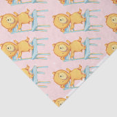 Gele Beren Dances en Spelen op de stoel Tissuepapier (Detail)