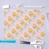 Gele Beren Dances en Spelen op de stoel Tissuepapier (Craft)