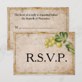 Gele Berries Wedding RSVP Kaartje (Voorkant / Achterkant)