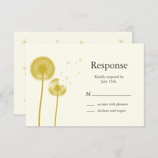 Gele beste wensen! RSVP (Voorkant / Achterkant)