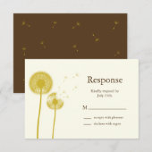 Gele beste wensen! RSVP Kaartje (Voorkant / Achterkant)