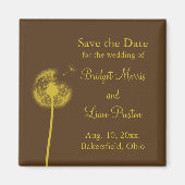 Gele beste wensen! Save the date Magneet (Voorkant)