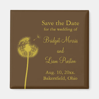 Gele beste wensen! Save the date Magneet