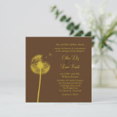 Gele beste wensen! Trouw uitnodiging (Staand voorkant)