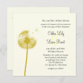 Gele beste wensen! Weddensuitnodiging Kaart (Voorkant / Achterkant)