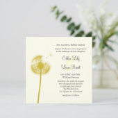 Gele beste wensen! Weddensuitnodiging Kaart (Staand voorkant)