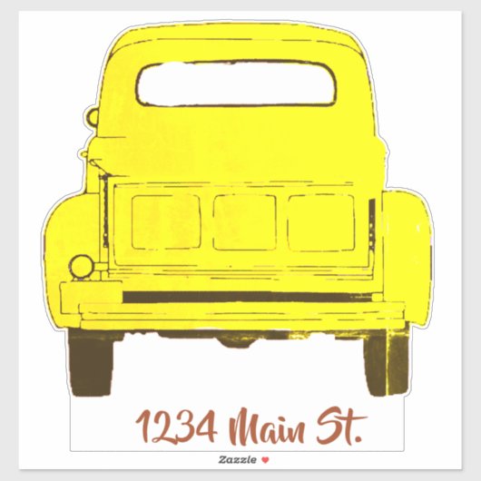 Gele bestelbus sticker (Vel)