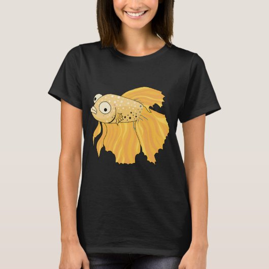 Gele Betta Vis T-shirt (Voorkant)