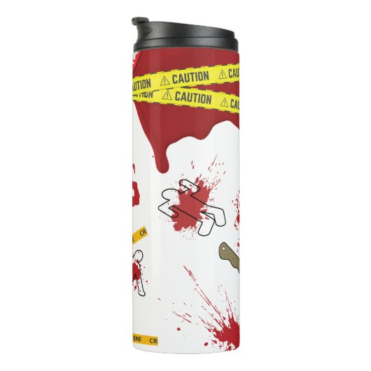 Gele beveiligingstapecrisis thermosbeker (Geroteerd rechts)