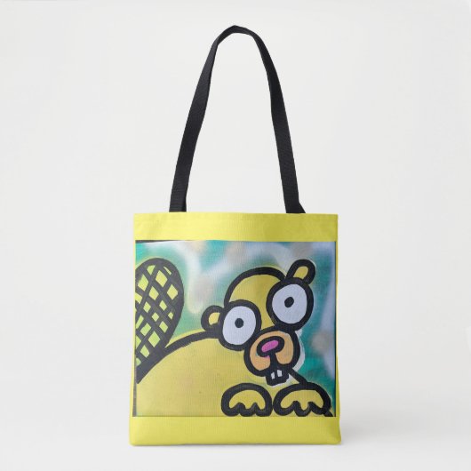 Gele bevertas tote bag (Voorkant)