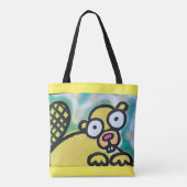 Gele bevertas tote bag (Achterkant)