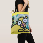Gele bevertas tote bag (Dichtbij)