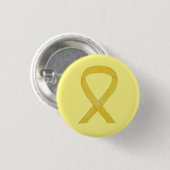 Gele bewustzijnslint aangepaste kunstspelden ronde button 3,2 cm (Voorkant /achterkant)